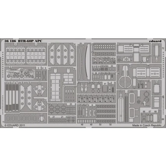 Eduard 36186 Photo-Etched set for 1/35 BTR-60P APC for Trumpeter kit