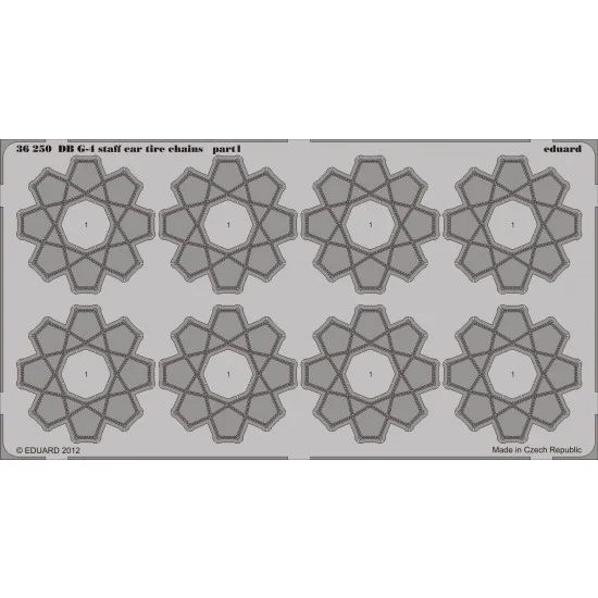 Eduard 36250 1/35 DB G-4 Staff Car Tyre Chains Detail Set for ICM kit (2 Photo-Etched Sheets)