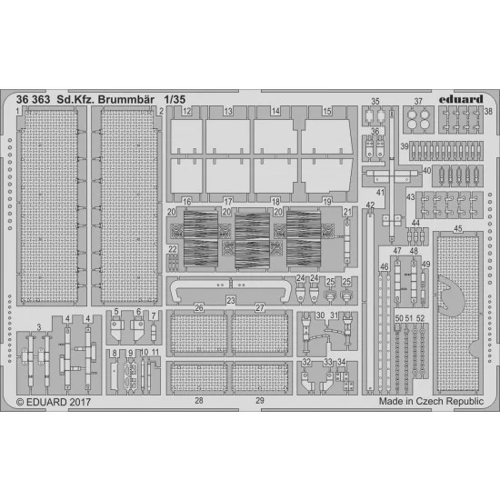 Eduard 36363 1/35 SdKfz.166 "Brummbar" Photo-etched Set for Tamiya (1pc)
