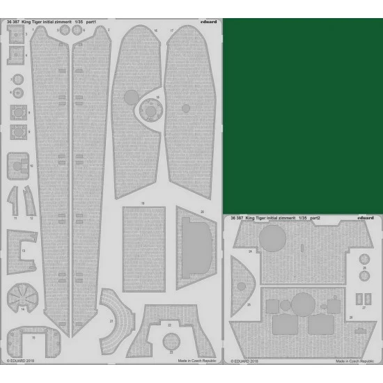 Eduard 36387 1/35 King Tiger Initial Zimmerit PE Set for Takom kits - Military Vehicles & Tanks
