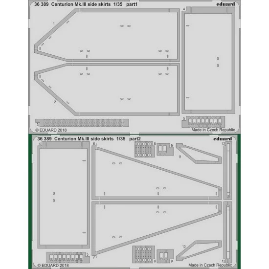 Eduard 36389 1/35 Centurion Mk.III Side Skirts PE Set for Tamiya kits - Military Vehicles & Tanks