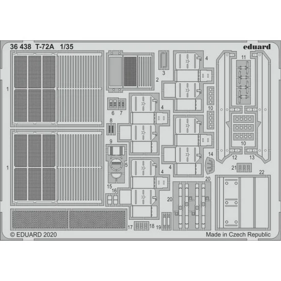 Eduard 36438 1/35 T-72A Main Battle Tank Detail Set for HobbyBoss kits
