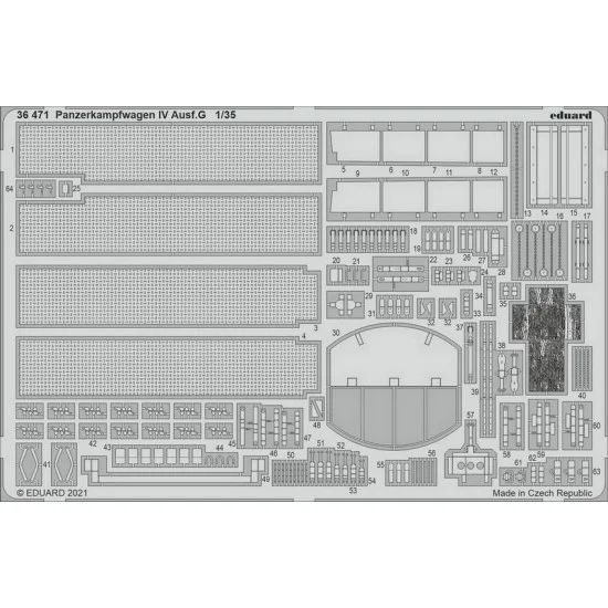 Eduard 36471 1/35 Panzerkampfwagen IV Ausf.G Detail Set for Tamiya kits - Military Vehicles & Tanks