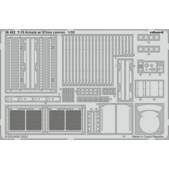 Eduard 36482 1/35 T-15 Armata Heavy IFV w/57mm Cannon Detail Set for Zvezda kits