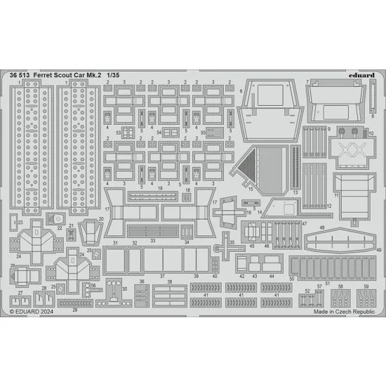 Eduard 36513 1/35 Ferret Scout Car Mk.2 Photo-Etched Accessories for Airfix kits