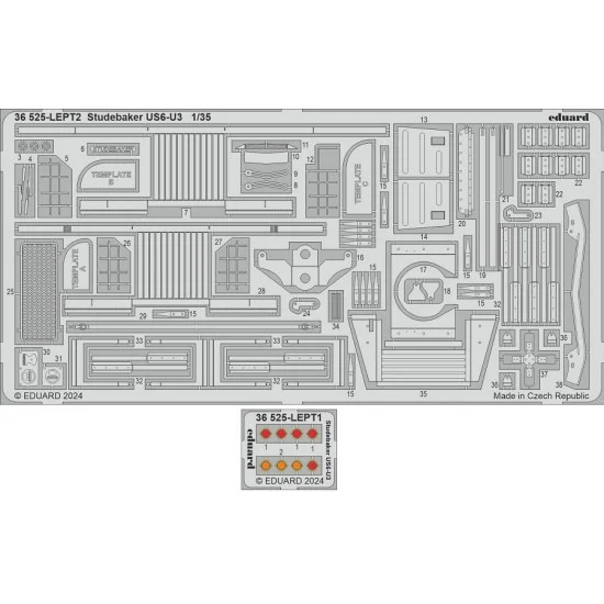 Eduard 36525 1/35 Studebaker US6-U3 Truck Detail Parts for ICM kits