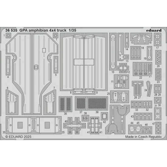 Eduard 36535 1/35 GPA Amphibian 4x4 Truck Photo-etched set for Tamiya kits