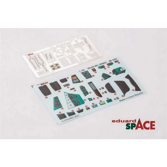 Eduard 3DL48001 1/48 Mil Mi-24V Space 3D Decals & PE parts for Eduard kits