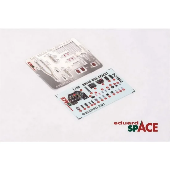 Eduard 3DL48003 1/48 P-51D-10 Mustang Space 3D Decals & PE parts for Eduard kits