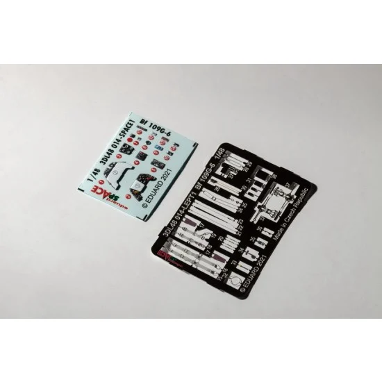 Eduard 3DL48014 1/48 Messerschmitt Bf 109G-6 SPACE 3D Decals & PE parts for Eduard kits