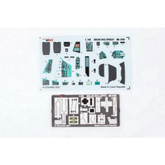 Eduard 3DL48043 1/48 Mil Mi-24D SPACE 3D Decals & PE parts for Eduard/Zvezda kits
