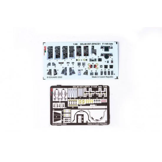 Eduard 3DL48057 1/48 Grumman F-14A Tomcat Late SPACE Decals & PE parts for Tamiya kits