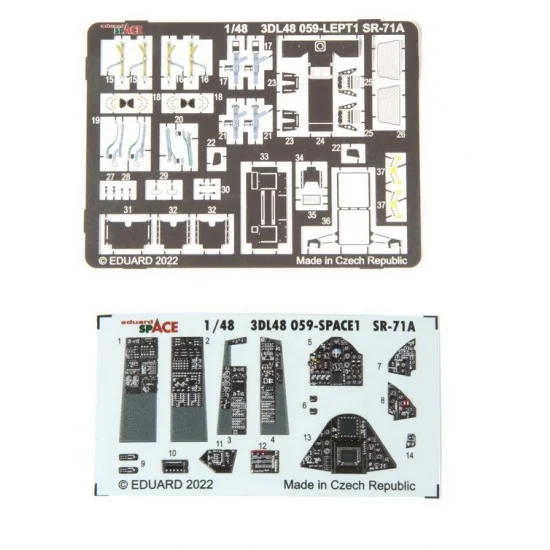 Eduard 3DL48059 1/48 Lockheed SR-71A Blackbird Space Decals & PE parts for Revell kits