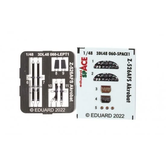 Eduard 3DL48060 1/48 Zlin Z-526AFS Akrobat Space Decals & PE parts for Eduard kits