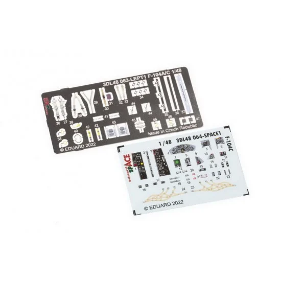 Eduard 3DL48064 1/48 Lockheed F-104C Starfighter Decals & PE parts for Kinetic kits