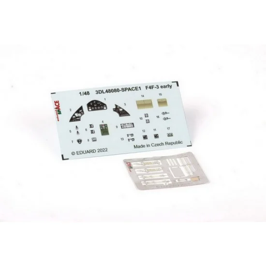 Eduard 3DL48080 1/48 Grumman F4F-3 Wildcat Early Decals & PE parts for Eduard kits