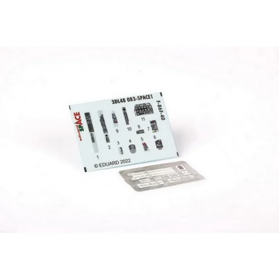 Eduard 3DL48083 1/48 F-86F-40 Sabre Decals & PE parts for Airfix kits