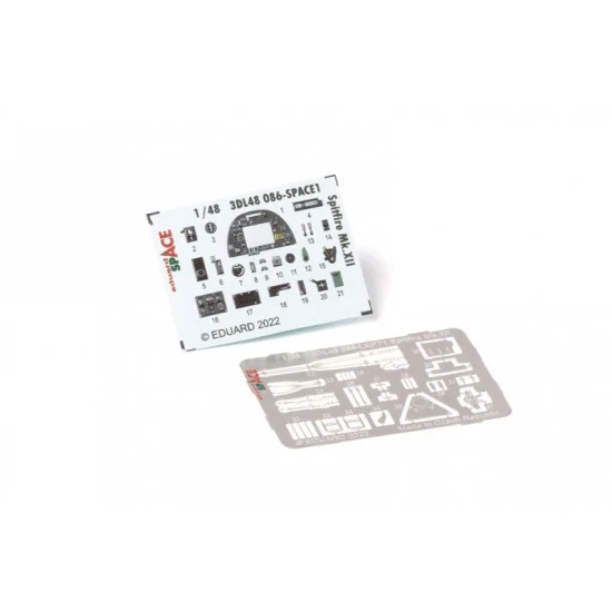 Eduard 3DL48086 1/48 Supermarine Spitfire Mk.XII Decals & PE parts for Airfix kits - Model Planes