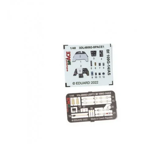 Eduard 3DL48092 1/48 Messerschmitt Bf 109G-14/AS Detail set for Eduard kits