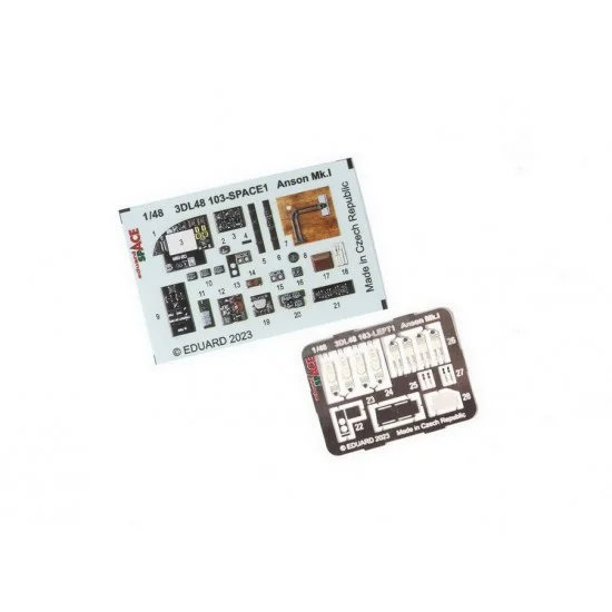 Eduard 3DL48103 1/48 Avro Anson Mk.I Space 3D Decals & PE parts for Airfix kits - Model Planes