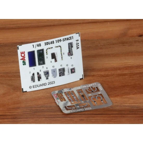 Eduard 3DL48109 1/48 F-35A Lightning II 3D Decals & Detail set for Tamiya kits