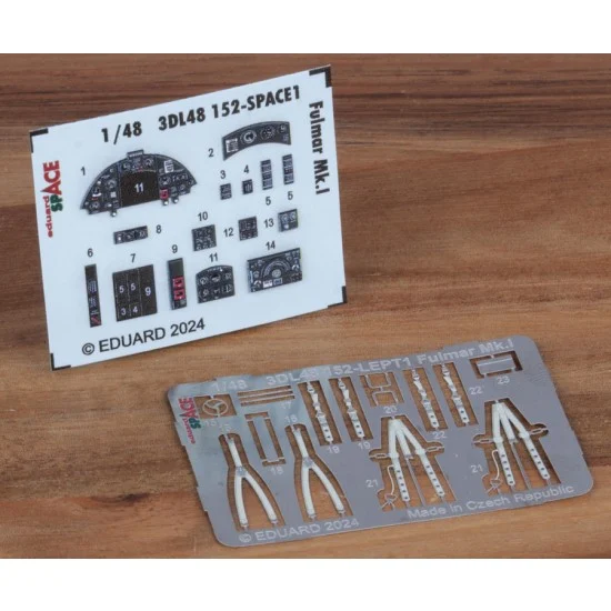 Eduard 3DL48152 1/48 Fairey Fulmar Mk.I 3D Decal Panels & PE Parts for Trumpeter kits - Model Planes