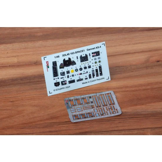 Eduard 3DL48163 1/48 Fairey Gannet AS.4 Cockpit 3D Decals & Detail Parts [Space] for Airfix kits - Model Planes