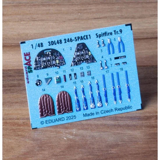 Eduard 3DL48246 1/48 Spitfire Tr.9 Cockpit 3D Decal for Airfix kits - Model Planes