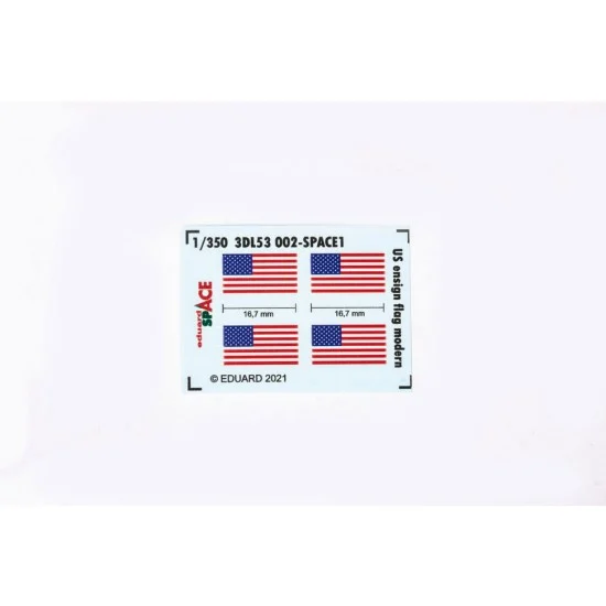 Eduard 3DL53002 1/350 Modern US Ensign Flag Space 3D Decals - Model Ships & Boats