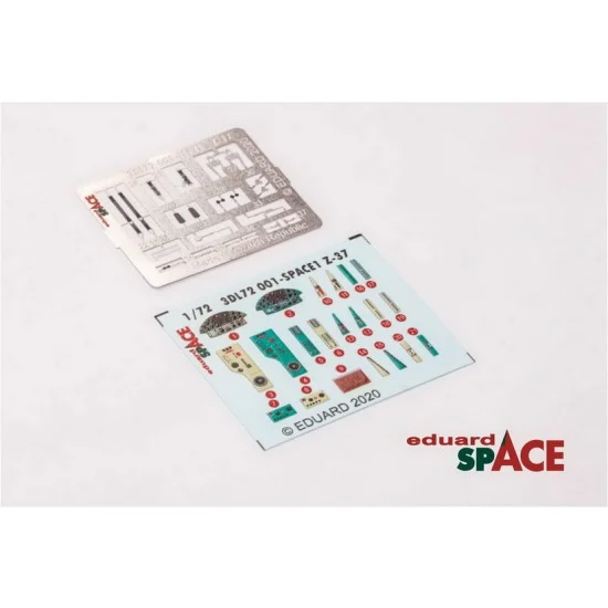 Eduard 3DL72001 1/72 Zlin Z-37 Cmelak 3D Decals & PE parts for Eduard kits