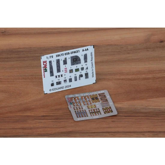Eduard 3DL72028 1/72 Grumman A-6A Intruder Cockpit 3D Decals & Detail Parts [Space] for Trumpeter kits