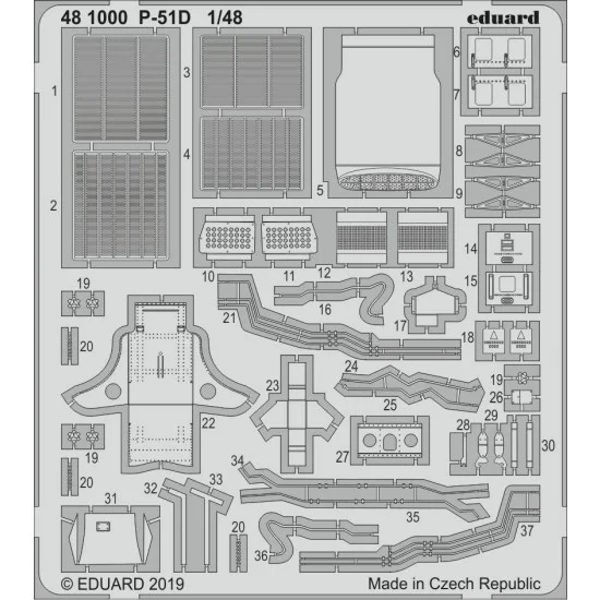 Eduard 481000 1/48 North American P-51D Mustang Detail Set for Eduard kits