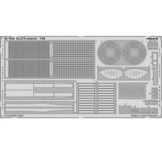 Eduard 481036 1/48 Sukhoi Su-27S Exterior Detail Set for Kitty Hawk kits