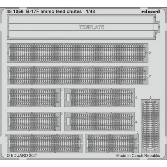 Eduard 481056 1/48 Boeing B-17F Flying Fortress Ammo Feed Chutes Detail Set for HK Models kits