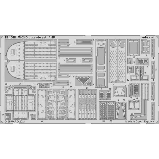Eduard 481068 1/48 Mil Mi-24D Upgrade Detail parts for Eduard kits