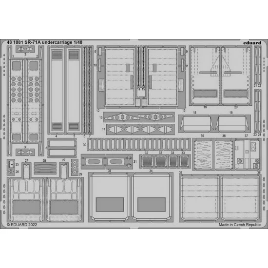 Eduard 481081 1/48 Lockheed SR-71A Blackbird Undercarriage Detail set for Revell kits