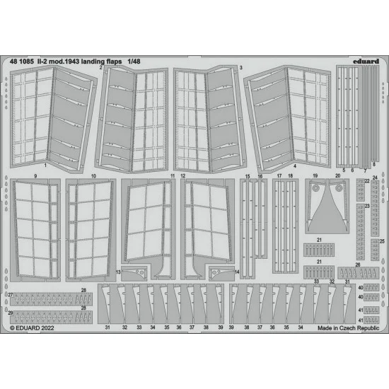 Eduard 481085 1/48 IL-2 Sturmovik mod. 1943 Landing Flaps Detail Set for Zvezda kits
