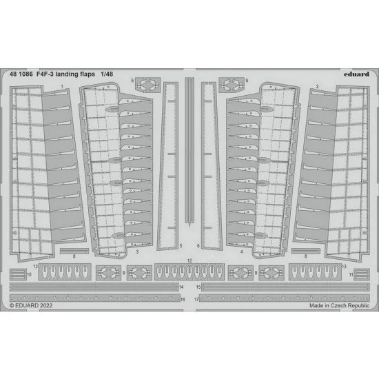 Eduard 481086 1/48 Grumman F4F-3 Wildcat Landing Flaps Detail set for Eduard kits