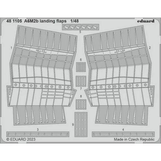Eduard 481105 1/48 Mitsubishi A6M2B Zero Landing Flaps for Academy kits - Model Planes