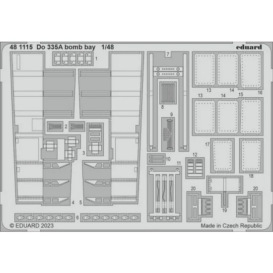 Eduard 481115 1/48 Dornier Do 335A Bomb Bay Photo-etched set for Tamiya kits