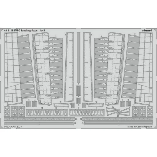 Eduard 481119 1/48 Grumman FM-2 Wildcat Landing Flaps Photo-etched set for Eduard kits