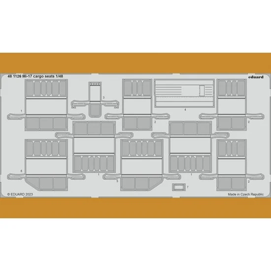 Eduard 481126 1/48 Mil Mi-17 Cargo Seats Photo-etched set for Trumpeter kits