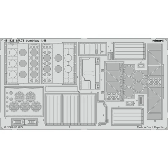 Eduard 481129 1/48 Savoia-Marchetti SM.79 Bomb Bay Photo-etched set for Eduard kits