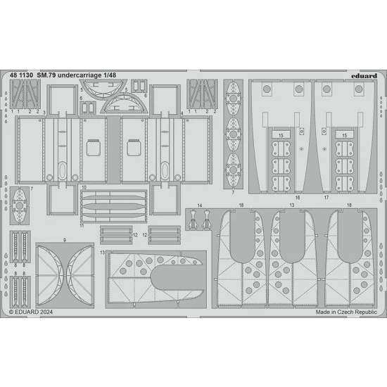 Eduard 481130 1/48 Savoia-Marchetti SM.79 Undercarriage Photo-etched set for Eduard kits