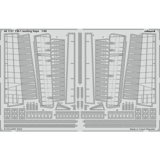 Eduard 481137 1/48 Grumman Wildcat FM-1 Landing Flaps Photo-etched set for Tamiya kits