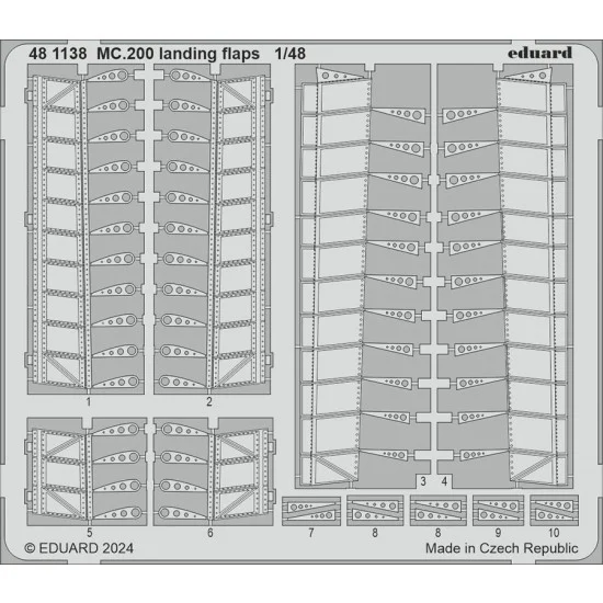 Eduard 481138 1/48 Macchi MC.200 Saetta Landing Flaps Photo-etched set for Italeri kits