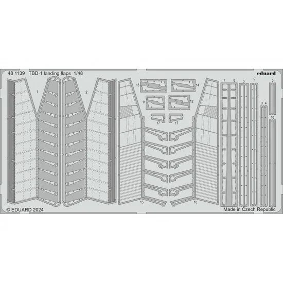 Eduard 481139 1/48 Douglas TBD-1 Devastator Landing Flaps Photo-etched set for HobbyBoss kits
