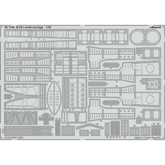 Eduard 481140 1/48 Consolidated B-24J Liberator Undercarriage PE set for HobbyBoss kits