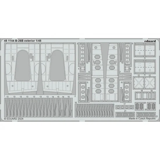 Eduard 481144 1/48 Martin B-26B Marauder Exterior PE set for ICM kits