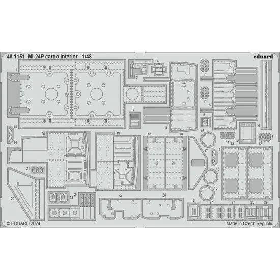 Eduard 481151 1/48 Mil Mi-24P Cargo Interior Detail Parts for Trumpeter kits